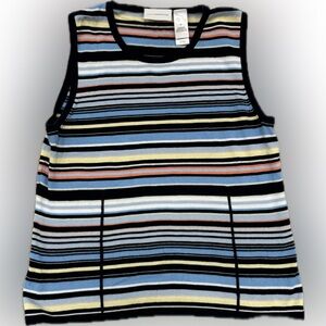 Liz Claiborne Multicolor Striped Tank Top